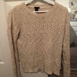 Cream oversized knit sweater